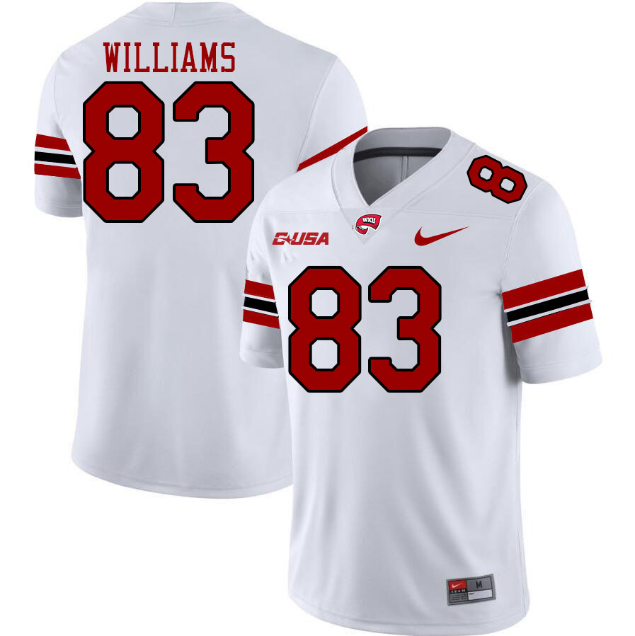 Western Kentucky Hilltoppers #83 Alex Williams College Football Jerseys Stitched Sale-White